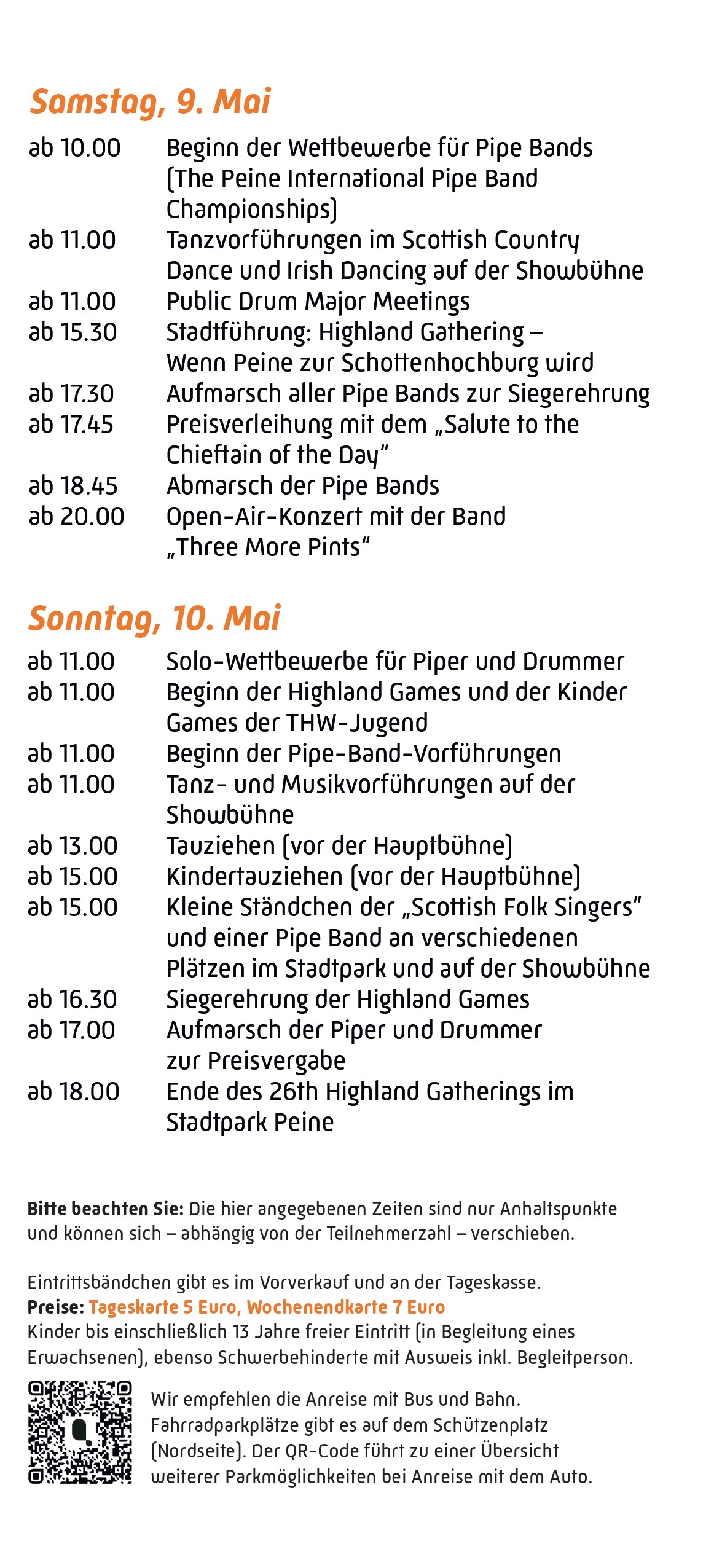 26. Highland Gathering im Peiner Stadtpark