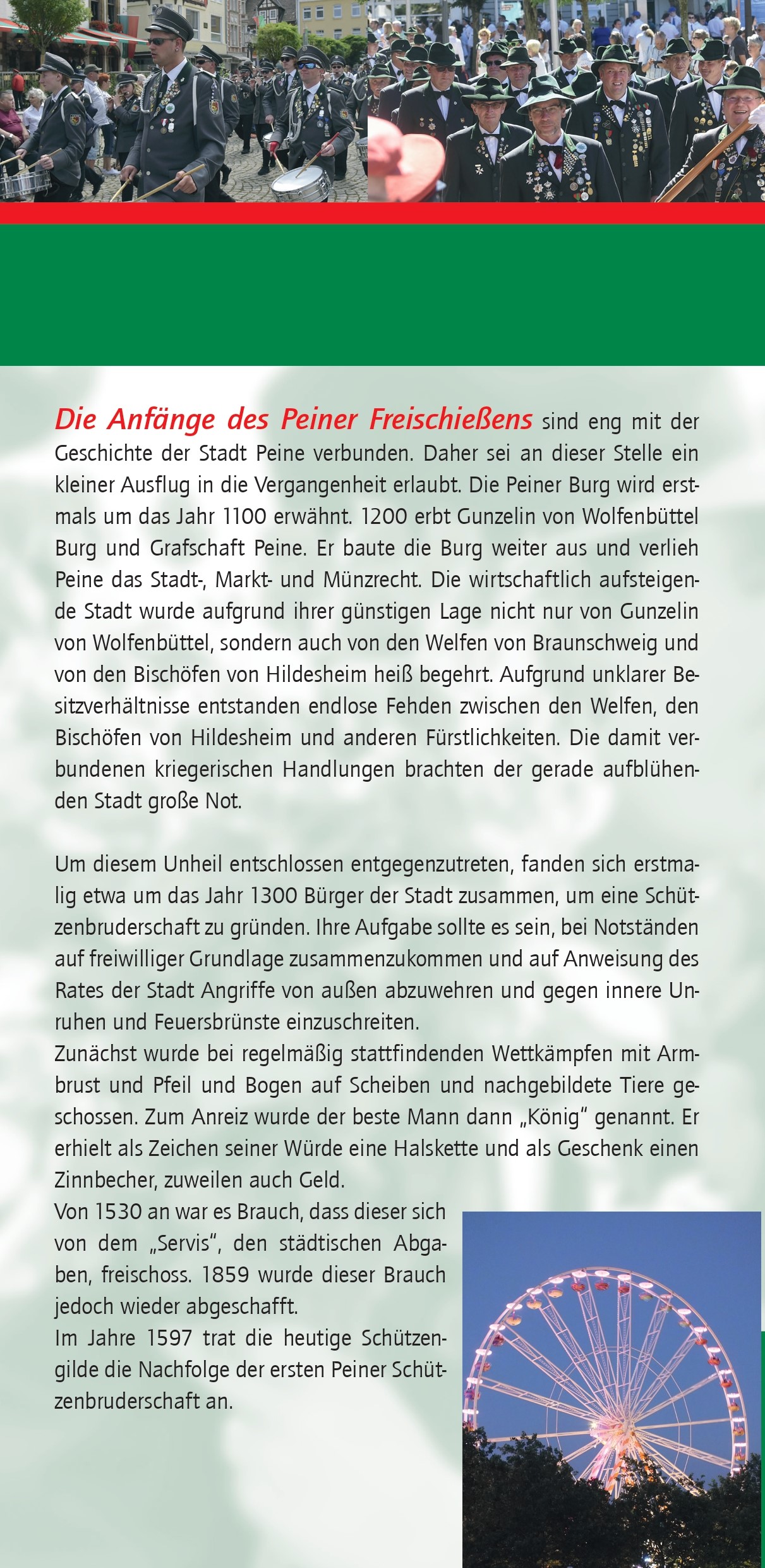 Peiner Freischießen 2026 – das traditionsreiche Fest in Peines 5. Jahreszeit